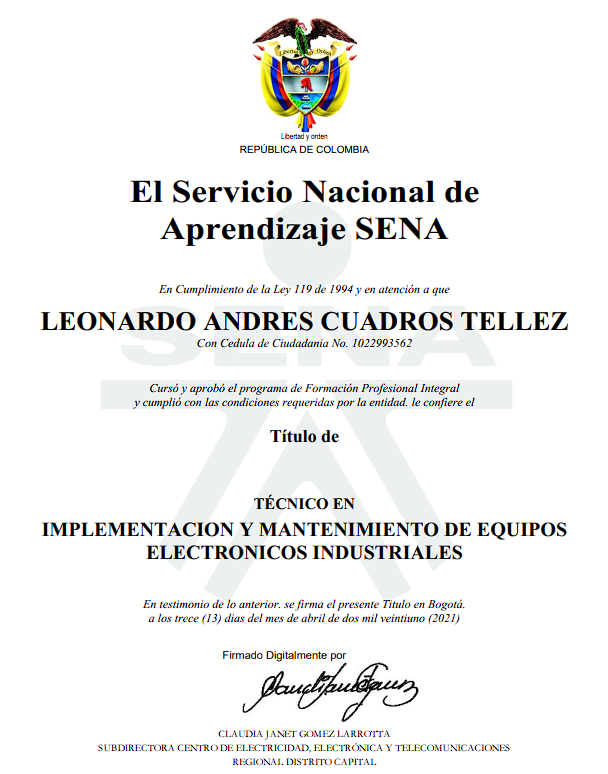Servicio nacional de aprendizaje SENA